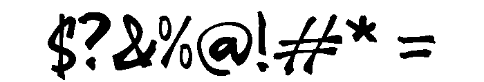 Kalegrass Font OTHER CHARS