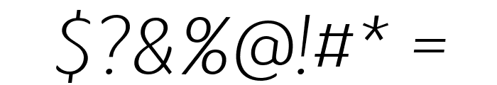 Kandira PERSONAL ExtraLight Italic Font OTHER CHARS