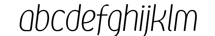 Kandira PERSONAL ExtraLight Italic Font LOWERCASE