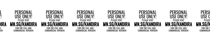 Kandira PERSONAL ExtraLight Font OTHER CHARS