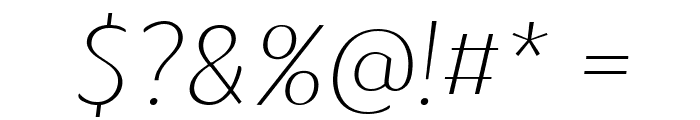 Kandira PERSONAL Thin Italic Font OTHER CHARS