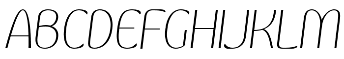 Kandira PERSONAL Thin Italic Font UPPERCASE