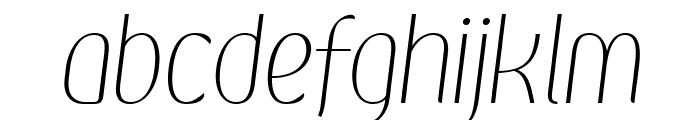 Kandira PERSONAL Thin Italic Font LOWERCASE