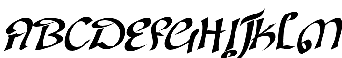 Kanglish-Italic Font UPPERCASE