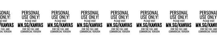 Kanvas Black PERSONAL USE Font OTHER CHARS
