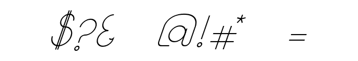 Kata Bidalan Italic Font OTHER CHARS