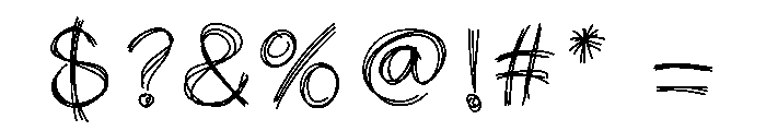 KateSketchyPrint Font OTHER CHARS