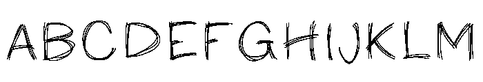 KateSketchyPrint Font UPPERCASE