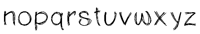 KateSketchyPrint Font LOWERCASE