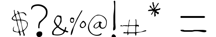 Katy handwriting 1 Medium Font OTHER CHARS