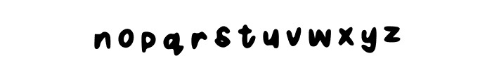 Kau_bubbly Regular Font LOWERCASE