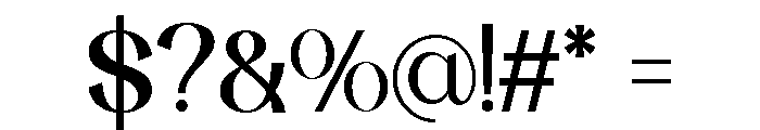Kavorie Regular Font OTHER CHARS