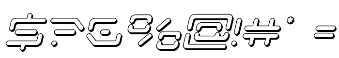 Kaylon 3D Italic Font OTHER CHARS