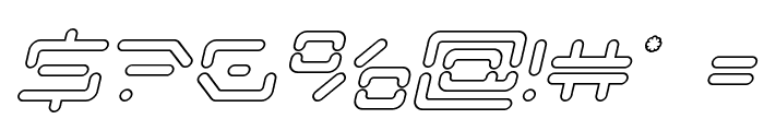 Kaylon Outline Italic Font OTHER CHARS