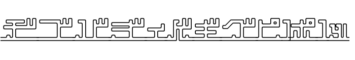 katakana,pipe Font UPPERCASE