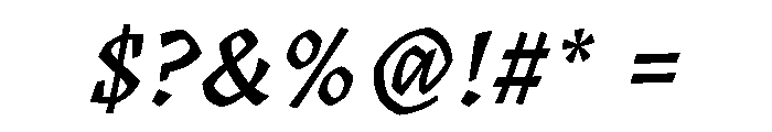 Katari Medium Italic Font OTHER CHARS