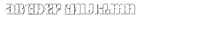 Kare Shadow Font LOWERCASE