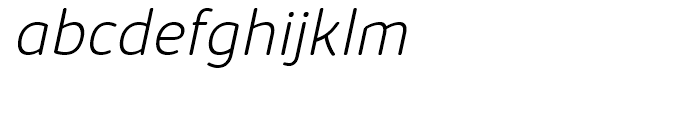 Kabrio Abarth ExtraLight Italic Font LOWERCASE