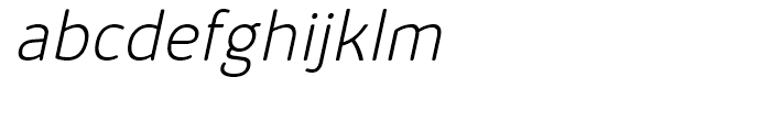 Kabrio Alternate ExtraLight Italic Font LOWERCASE