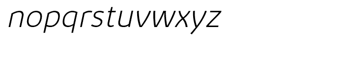 Kabrio ExtraLight Italic Font LOWERCASE