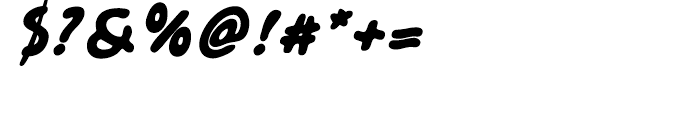 Kairengu Bold Oblique Font OTHER CHARS