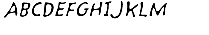 Kairengu Light Oblique Font UPPERCASE