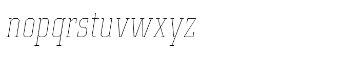 Kairos Condensed Thin Italic Font LOWERCASE