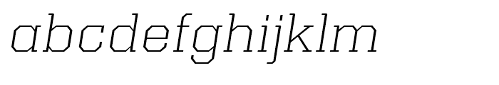 Kairos Extended Light Italic Font LOWERCASE