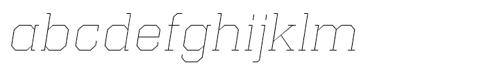 Kairos Extended Thin Italic Font LOWERCASE