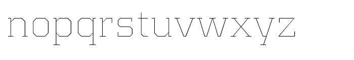 Kairos Extended Thin Font LOWERCASE