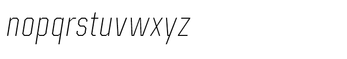 Kairos Sans Condensed ExtraLight Italic Font LOWERCASE