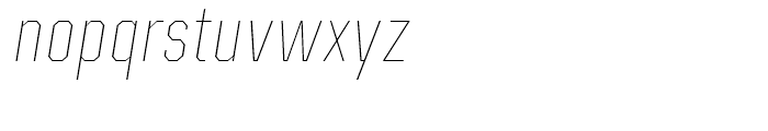 Kairos Sans Condensed Thin Italic Font LOWERCASE