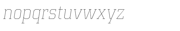 Kairos Thin Italic Font LOWERCASE