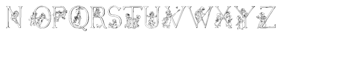 Kate Greenaways Alphabet Regular Font UPPERCASE