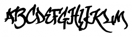 Kaligraff Regular Font UPPERCASE