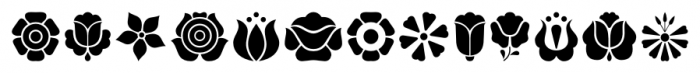Kalocsai Flowers Pi Regular Font UPPERCASE
