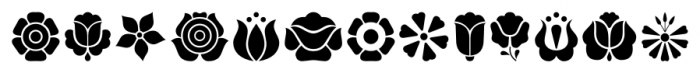 Kalocsai Flowers Pi Regular Font LOWERCASE
