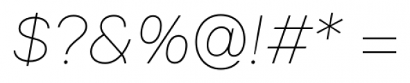 Kana Sans Thin Italic Font OTHER CHARS