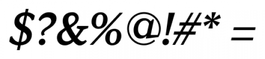 Kandal Medium Italic Font OTHER CHARS