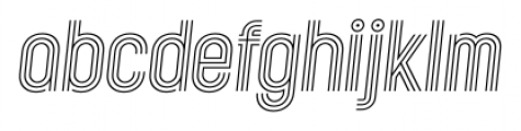 Kandel 105 Light Oblique Font LOWERCASE