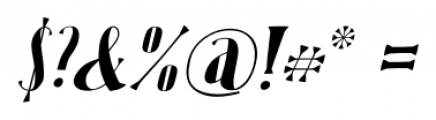 Karl Black Oblique Font OTHER CHARS