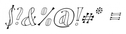 Karl Blackfoot Oblique Font OTHER CHARS