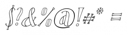 Karl White Oblique Font OTHER CHARS
