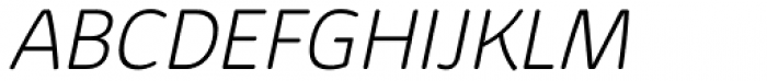 Kabrio Abarth ExtraLight Italic Font UPPERCASE