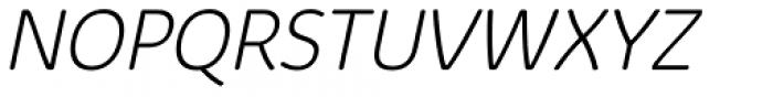Kabrio Abarth ExtraLight Italic Font UPPERCASE
