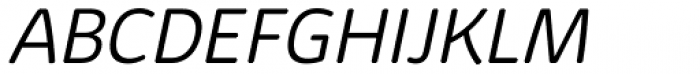 Kabrio Abarth Light Italic Font UPPERCASE