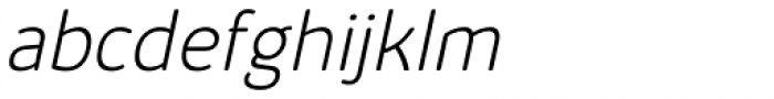 Kabrio Alternate ExtraLight Italic Font LOWERCASE