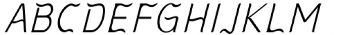 Kabusi Thin Slanted Font UPPERCASE