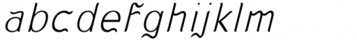 Kabusi Thin Slanted Font LOWERCASE