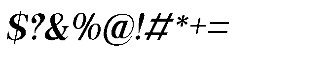 Kachiba Italic Font OTHER CHARS